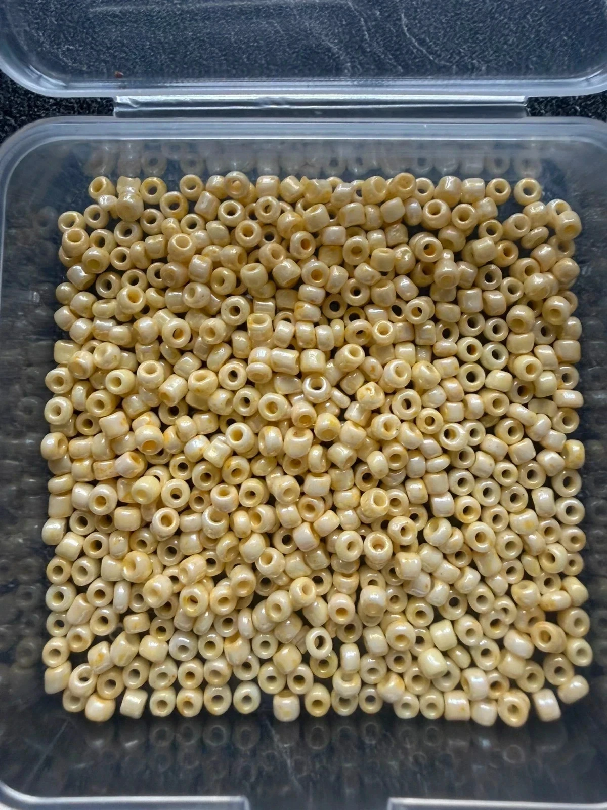 Perla de rocalla vainilla / amarillo crema nacarado LCP6 – photo 2
